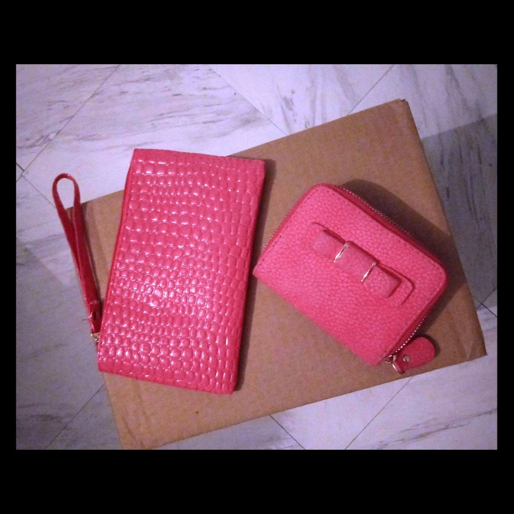 💕Hot Pink Clutch & Wallet💕